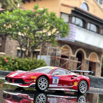 1: 24 Ferrari 488 Challenge Formula Racing 2017, Литые модели автомобилей и игрушечные транспортные средства, коллекционный автомобиль, подарок для мальчика на день рождения