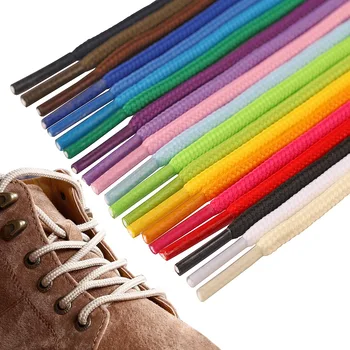 1 Пара Круглых Шнурков для ботинок Martin из Полиэстера, Однотонные Шнурки для ботинок, Повседневные спортивные ботинки, обувь, кружево 80 см/120 см/150 см, несколько цветов, 4 мм