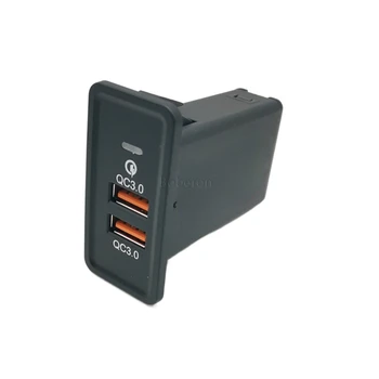 1 Шт. Автомобильное быстрое зарядное устройство с двумя USB-разъемами QC3.0, USB-розетка для зарядки, Адаптер питания с кабелем для VW Golf 7