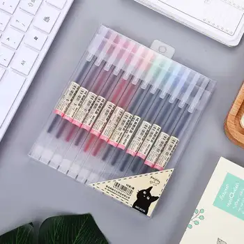 12 цветов/набор, многоцветная чернильная ручка для школьного офиса, студенческий рисунок, живопись, Цветное письмо, Милые японские канцелярские принадлежности Kawaii