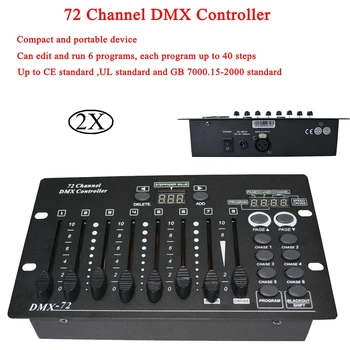 2 шт./лот 72 DMX Профессиональный контроллер сценического освещения DJ Оборудование DMX 512 Консоль Led Par Движущийся головной свет DJ контроллер