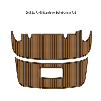 2016 Sea Ray 350 Sundancer Платформа для плавания, коврик для лодочной палубы из пены EVA и тикового дерева