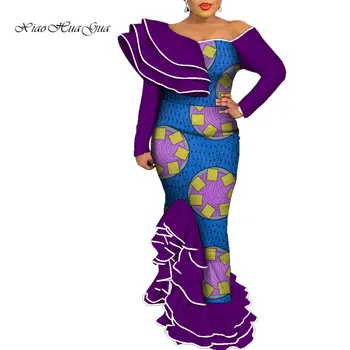 2022 Новые Африканские Платья для Женщин Robe Africaine Femme Сексуальное Длинное Платье Макси Дашики Вечернее Платье Русалки WY9935