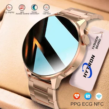 2023 NFC Смарт-часы Женские 390*390 Экран GPS Отслеживание Движения Спортивные Часы Женские Беспроводная Зарядка Bluetooth Вызов ECG Smartwatch