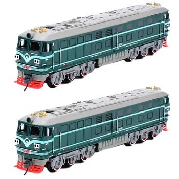 2X Детская симуляция 1: 87, модель локомотива внутреннего сгорания из сплава, игрушечный акустооптический поезд, игрушки для детского подарка (C)