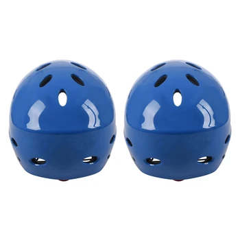 2X Защитный Шлем с 11 Дыхательными Отверстиями Для Водных видов спорта Каяк Каноэ Гребля Для Серфинга - Синий