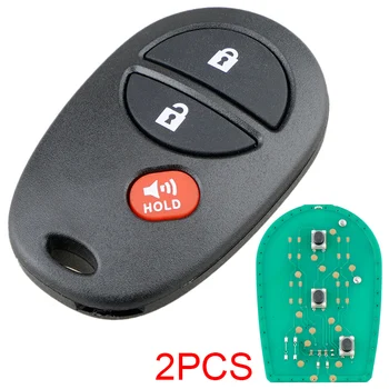 2шт 3 Кнопки дистанционного управления без ключа Автомобильный брелок GQ43VT20T подходит для Toyota