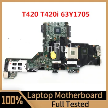 63Y1705 Материнская плата Для Lenovo Thinkpad T420 T420i Материнская плата ноутбука N12P-NS1-S-A1 QM67 DDR3 100% Полностью Протестирована, Работает хорошо