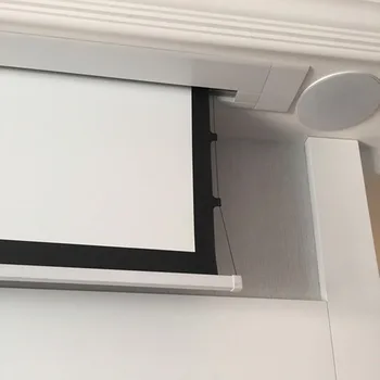 8k, скрытый в потолке, Электрический Белый экран с закрывающимися дверцами, Моторизованный проекционный экран с натяжением