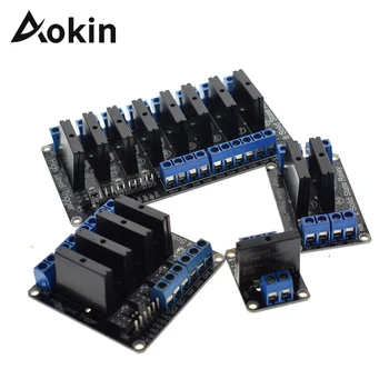 Aokin 1 2 4-канальный 5 В Постоянного тока релейный модуль твердотельный SSR AVR DSP высокого уровня для Arduino