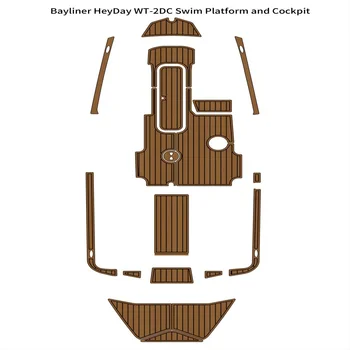 Bayliner HeyDay WT-2DC Плавательная Платформа Кокпит Лодки EVA Палуба Из Тикового Дерева Коврик Для Пола