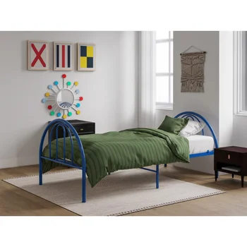 BK Furniture Brooklyn Классическая Металлическая кровать Twin Blue 78,5 