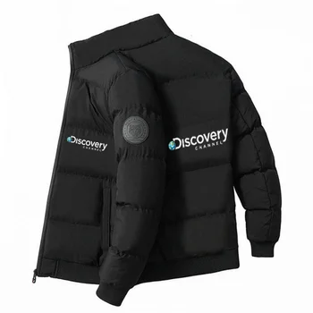 Discovery 2023, Осенне-зимняя мужская этническая куртка на молнии, повседневное Пилотное пальто, воротник-шарф, Модное тонкое пальто