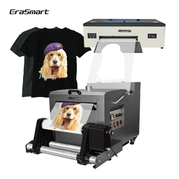 Erasmart теплопередача 1390 L1800 DX5 изготовленный на заказ принтер для печати футболок dtf принтер a3 с порошковой шейкерной машиной