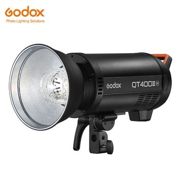 Godox QT400III 400 Вт GN65 1/8000 s Высокоскоростная синхронизация Студийной вспышки, Стробоскоп, Встроенная Беспроводная система 2,4 G + светодиодная моделирующая лампа мощностью 40 Вт