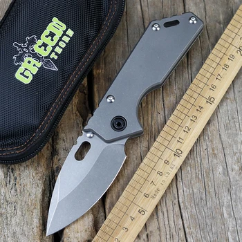 Green Thorn 75AR Складной Нож С Титановой ручкой D2 Лезвие Для Охоты На открытом Воздухе, Выживания в Кемпинге, Фруктовые Кухонные Ножи, Карманные EDC Инструменты
