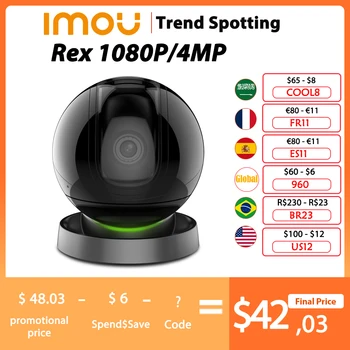 IMOU Rex 3D 5MP Wifi IP-камера Домашняя Безопасность 360 Камера AI Обнаружение человека Камера для детского Телефона PTZ-Камера Ночного Видения