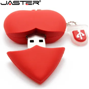 JASTER Love heart style usb флэш-накопитель pen drive 4gb 16gb 32G 64G usb-накопитель pendriver u-диск флэш-накопитель ожерелье хороший подарок