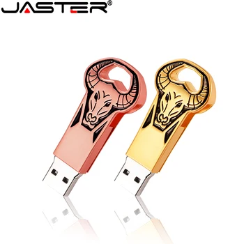 Jaster универсальный USB2.0 металлический Taurus M101 из розового золота USB-накопитель USB micro flash drive металлический маленький подарок 16 ГБ 32 ГБ