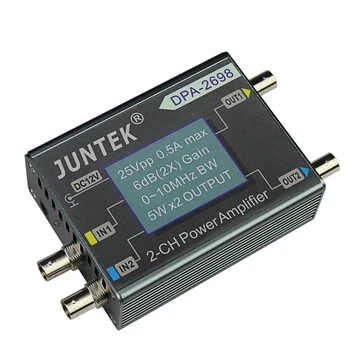 JUNTEK DPA-2698 Мощный Двухканальный Генератор сигналов с функцией DDS, Усилитель мощности, Усилитель мощности постоянного тока, Генераторы сигналов 10 МГц