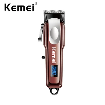 Kemei Профессиональная Машинка Для Стрижки Волос Fade USB Беспроводной Перезаряжаемый Триммер Для Волос Парикмахерская Электрическая Машинка Для Стрижки Волос для Мужчин