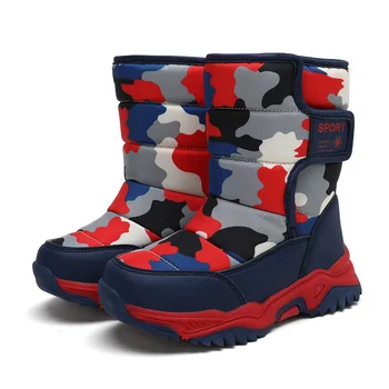 KGFHE/Детские ботинки, зимние детские снегоступы, обувь на резиновой подошве для мальчиков, Кроссовки, Модная Повседневная кожаная обувь для девочек с высоким берцем