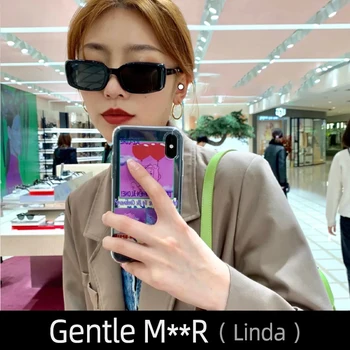 Linda Gentle MxxR Солнцезащитные Очки Для Женщин Мужские Черные Очки Cat eye MGlasses Spy Fashion Негабаритный Люксовый Бренд Jennie Korea