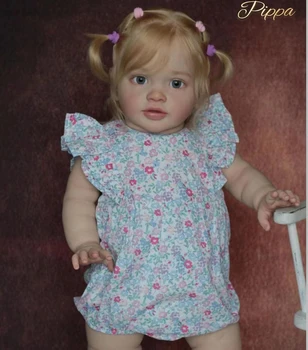 NPK 26 дюЙмов Огромный Ребенок Малыш Возрожденная принцесса Пиппа Девочка Реалистичная кукла Незавершенные части куклы с тканевым телом и глазами