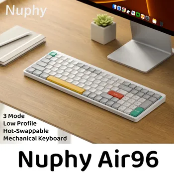 Nufy Air96 Bluetooth 2.4g Беспроводная 96% Механическая клавиатура Низкопрофильный переключатель Gateron/Daisy Совместим с Windows и Mac