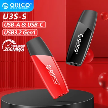 ORICO Новый Тренд USB3.2 260 Мбит/с USB флэш-накопители Черный, Красный Флеш-накопитель Type C 256 ГБ 128 ГБ 64 ГБ 32 ГБ флешка для Хранения ПК Ноутбука