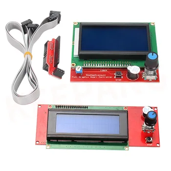 RAMPS LCD 12864 Панель управления Смарт-контроллер Экран дисплея с рампами 1.4 для платы смарт-адаптера RepRap Mendel 3D принтер