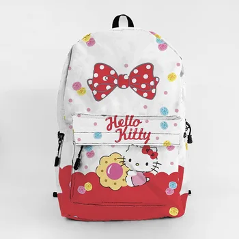 Sanrio мультфильм периферийный большой холщовый рюкзак kawaii KT cat школьная сумка большой емкости повседневный рюкзак подарок