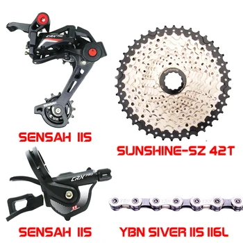 SENSAH CRX Pro 11-ступенчатый велосипедный переключатель 46t YBN X10 цепной групповой набор велосипедных аксессуаров цепи и кассета shimano deore