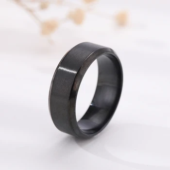 Skyrim Classic Черное мужское кольцо из нержавеющей стали, Вечная любовь, Обручальные кольца, пара женских украшений, подарок на годовщину