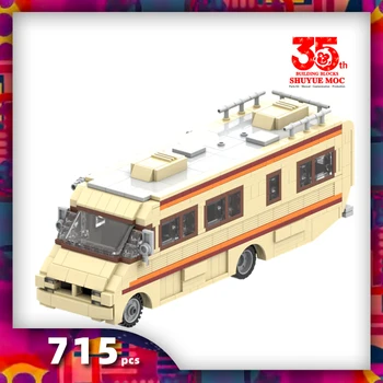 symoc MOC Classic Breaking Movie Car van, набор строительных блоков, Модель автомобиля для приготовления пищи, игрушки для детей, подарки, персонаж Уолтера