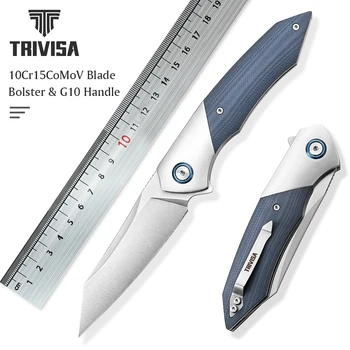 TRIVISA Складной Карманный Нож с зажимом для Мужчин, EDC Ножи для кемпинга на открытом воздухе, 3,5 