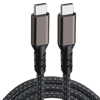 Type-c двойной мужской кабель для передачи данных 4K проекционный экран live cable USB3.20G чип PD100W5A алюминиевый корпус плетеный провод