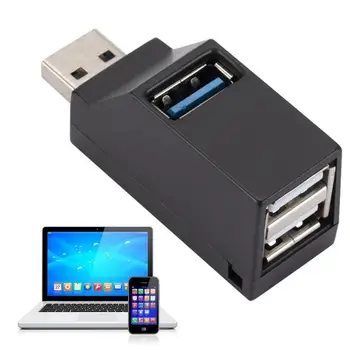 USB 3,0 Концентратор-Разветвитель, Удлинитель для ноутбука, USB 3,0 Концентратор, 3-Портовый Концентратор-расширитель Plug-And-Play, Мощный Удлинитель Порта питания Для ноутбука