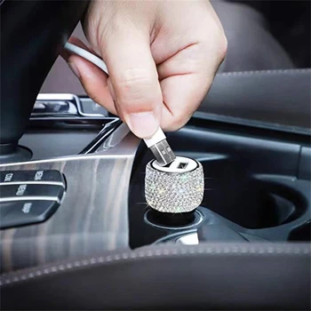 Автомобильное зарядное устройство для автомобильного телефона с алмазным креплением, зарядное устройство для защитного молотка, двойной USB-быстрозаряжаемый автомобильный телефон с алмазным креплением, зарядное устройство из алюминиевого сплава