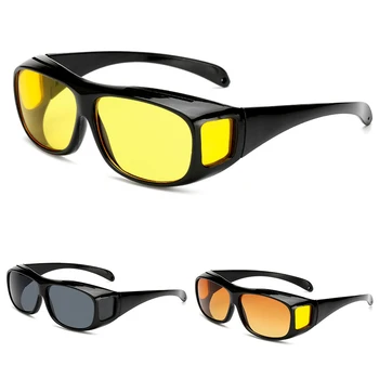 Автомобильные Очки ночного видения, солнцезащитные очки с антибликовым покрытием, очки с защитой от ультрафиолета, легкие очки для водителей мотоциклов, Автоаксессуары