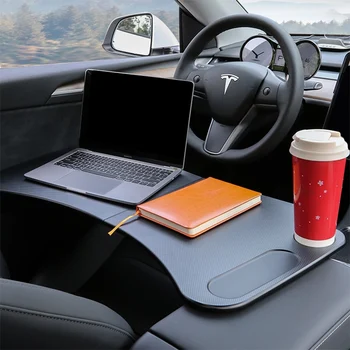 Автомобильный Стол Для Ноутбука, Стол-Эстакада Для Tesla Model 3 S X Y, Складной Стол Для Еды, Лоток для Рулевого Колеса, Рабочий Стол, Тарелка, Портативный Универсальный