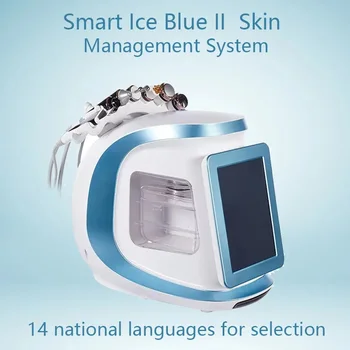 Анализатор кожи 7 В 1 Аппарат для ухода за лицом Smart Ice Blue Face Aqua Hydra Микродермабразия лица Дермабразия для домашнего использования Салон
