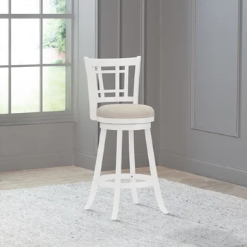 Барный стул Hillsdale Furniture с поворотным механизмом, белый барный стул, табурет, табуретка для стойки