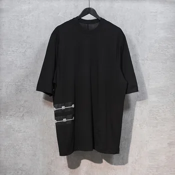 Бренд RO Ss, модная минималистичная мужская футболка Оверсайз, трендовый топ Высокого качества, мужская уличная хлопковая футболка