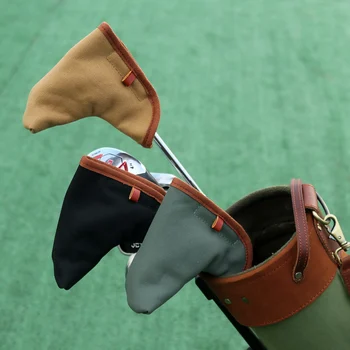 Винтажная клюшка для гольфа Tourbon, чехол для лезвия клюшки для гольфа, чехол для переноски, сумки для гольфа с холщовой подкладкой и флисовой подкладкой