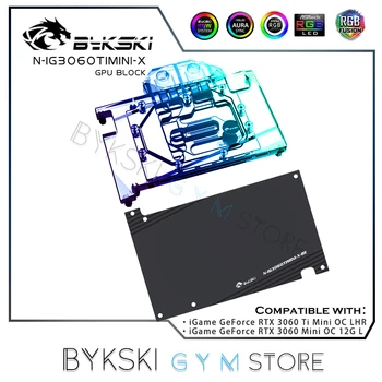 Графический блок Bykski Используется для красочной видеокарты iGame RTX 3060/3060TI Mini OC с VGA-кулером на задней панели 5 В/12 В N-IG3060TIMINI-X