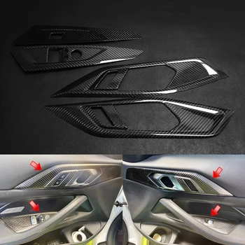 Декоративные Наклейки для внутренней дверной ручки автомобиля из 100% углеродного волокна, Кнопка включения окна, накладка на панель Для BMW 4 серии G22 2-Дверный 2021
