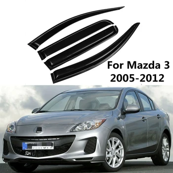 Дефлектор окна автомобиля, Солнцезащитный козырек, Дождевик, Тонкая Молдинговая отделка, тент для Mazda 3 2005 2006 2007 2008 2009 2010 2011 2012
