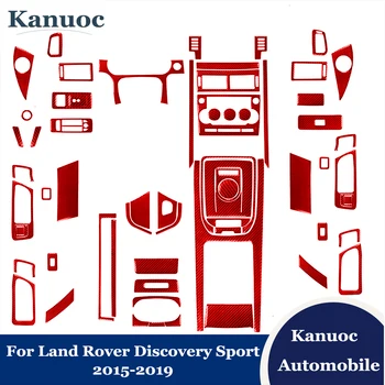 Для Land Rover Discovery Sport 2015-2019 Автомобильные красные наклейки из углеродного волокна, отделка, декоративные аксессуары, молдинги для интерьера