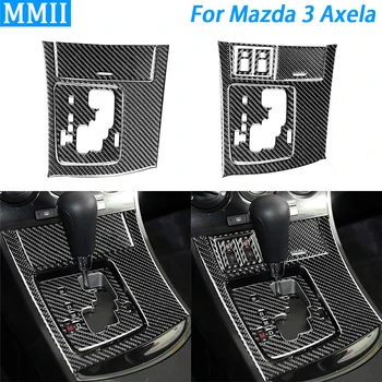 Для Mazda 3 Axela 2010-2013 Настоящая панель переключения передач из углеродного волокна, рамка, накладка, аксессуары для украшения интерьера автомобиля, наклейка
